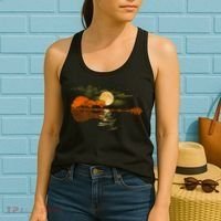 Guitar Meaningful Gift Nature Guitar Lake Shadow Love Women's Tank Top thumb 2