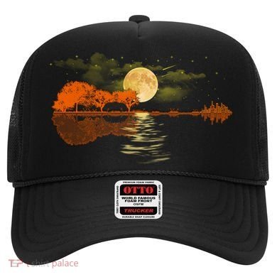 Guitar Meaningful Gift Nature Guitar Lake Shadow Love Hat