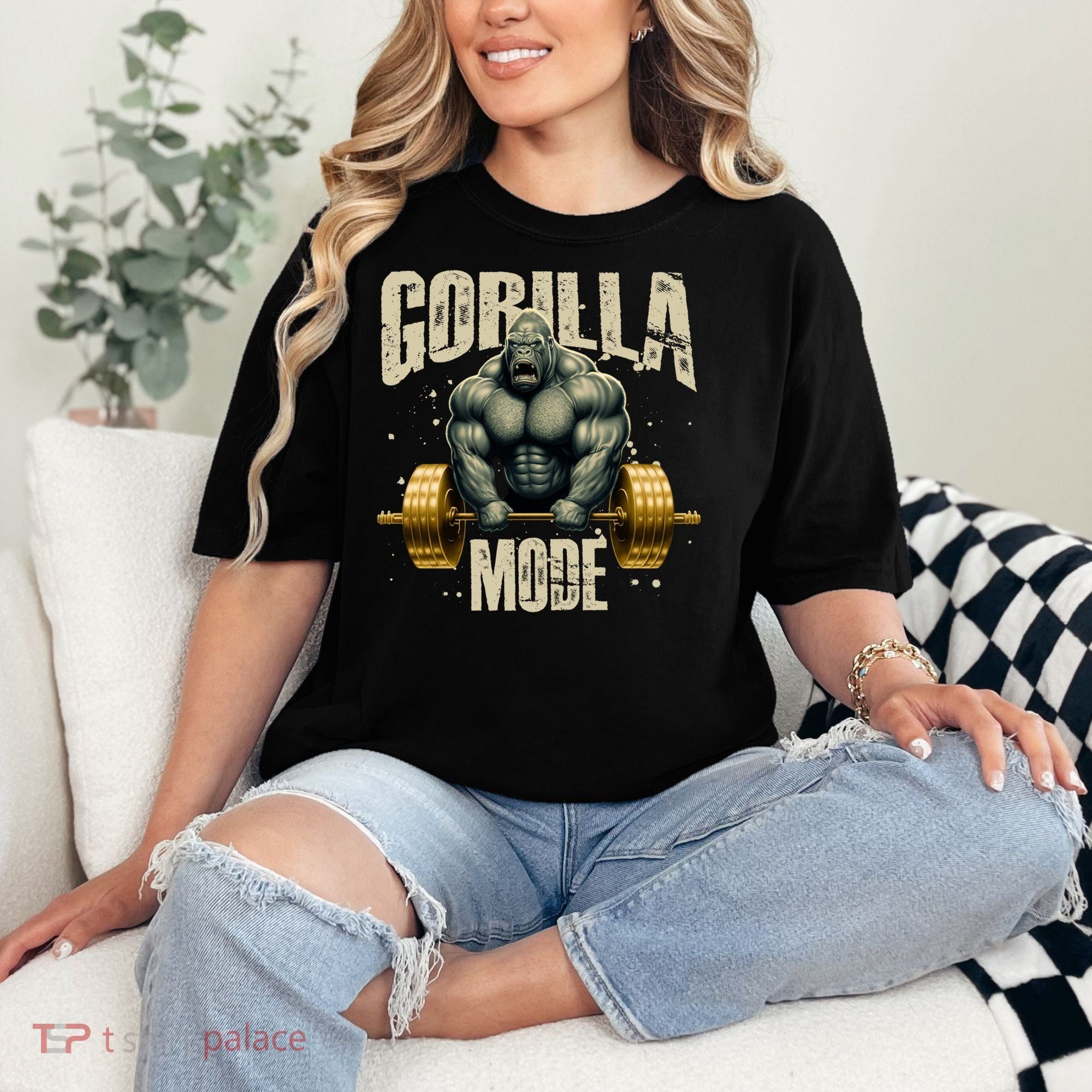Gorilla Mode Gym Workout Beast Weightlifting Bodybuilding Gift Comfort Colors T-Shirt