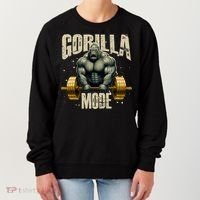 Gorilla Mode Gym Workout Beast Weightlifting Bodybuilding Gift Women's Sweatshirt thumb 0
