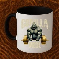 Gorilla Mode Gym Workout Beast Weightlifting Bodybuilding Gift Coffee Mug thumb 2