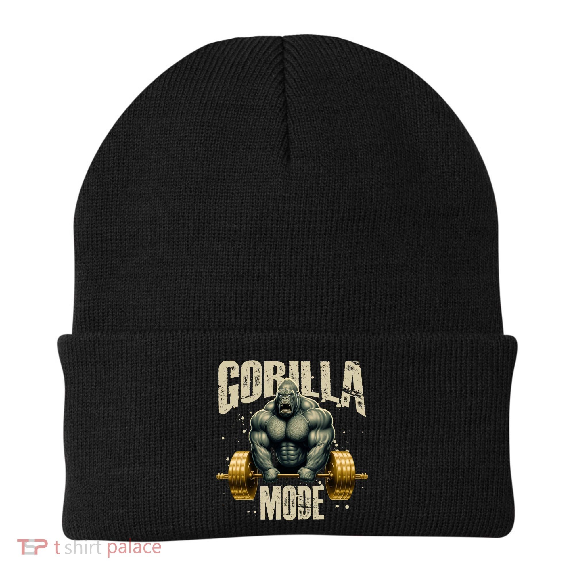 Gorilla Mode Gym Workout Beast Weightlifting Bodybuilding Gift Beanie