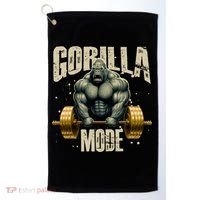 Gorilla Mode Gym Workout Beast Weightlifting Bodybuilding Gift Golf Towel thumb 0