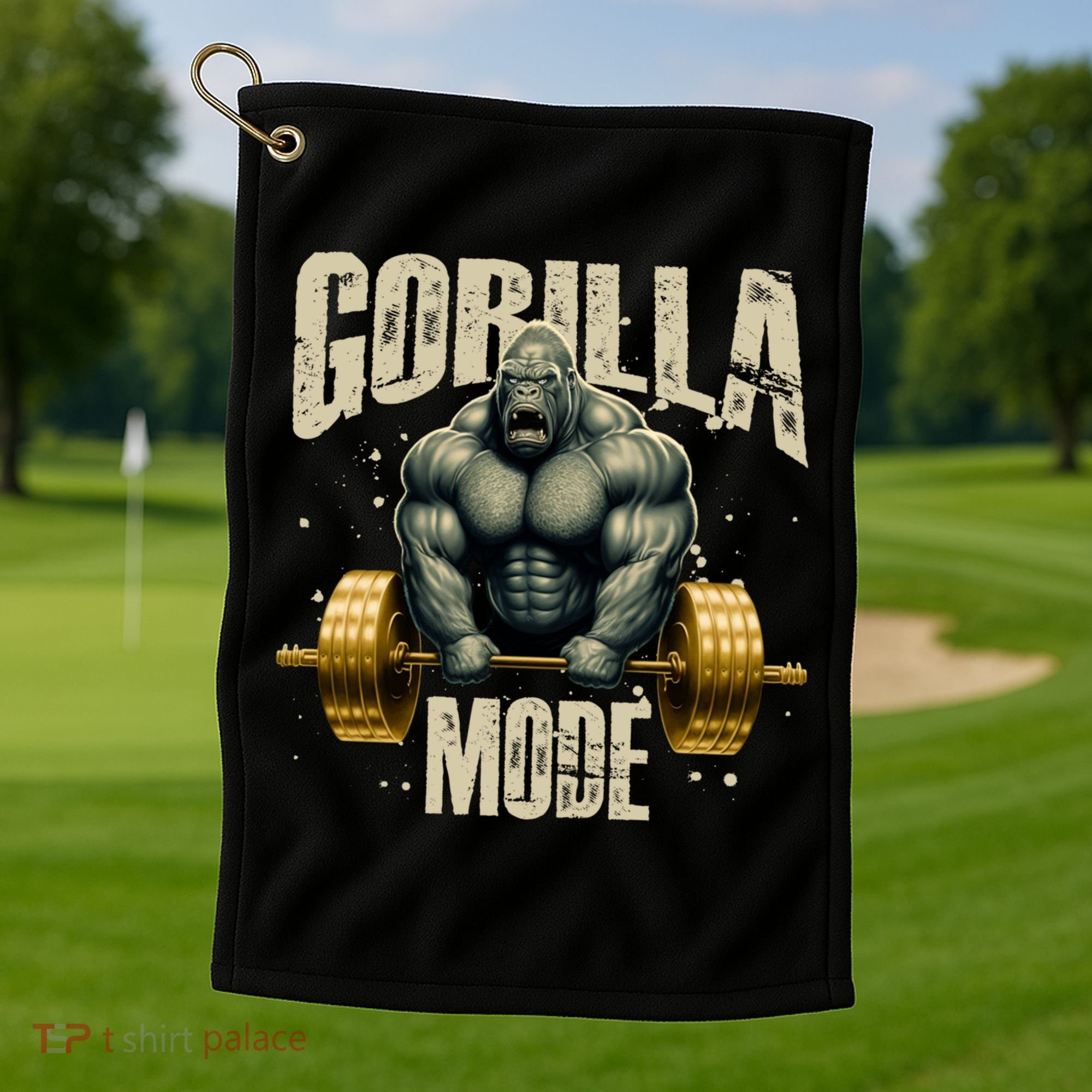 Gorilla Mode Gym Workout Beast Weightlifting Bodybuilding Gift Golf Towel