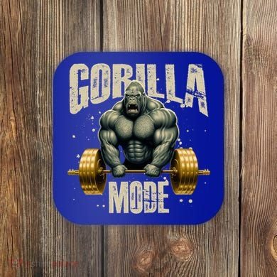 Gorilla Mode Gym Workout Beast Weightlifting Bodybuilding Gift Coaster