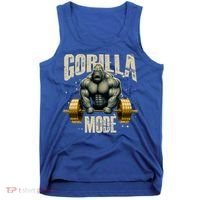 Gorilla Mode Gym Workout Beast Weightlifting Bodybuilding Gift Tank Top thumb 0