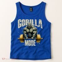 Gorilla Mode Gym Workout Beast Weightlifting Bodybuilding Gift Tank Top thumb 2