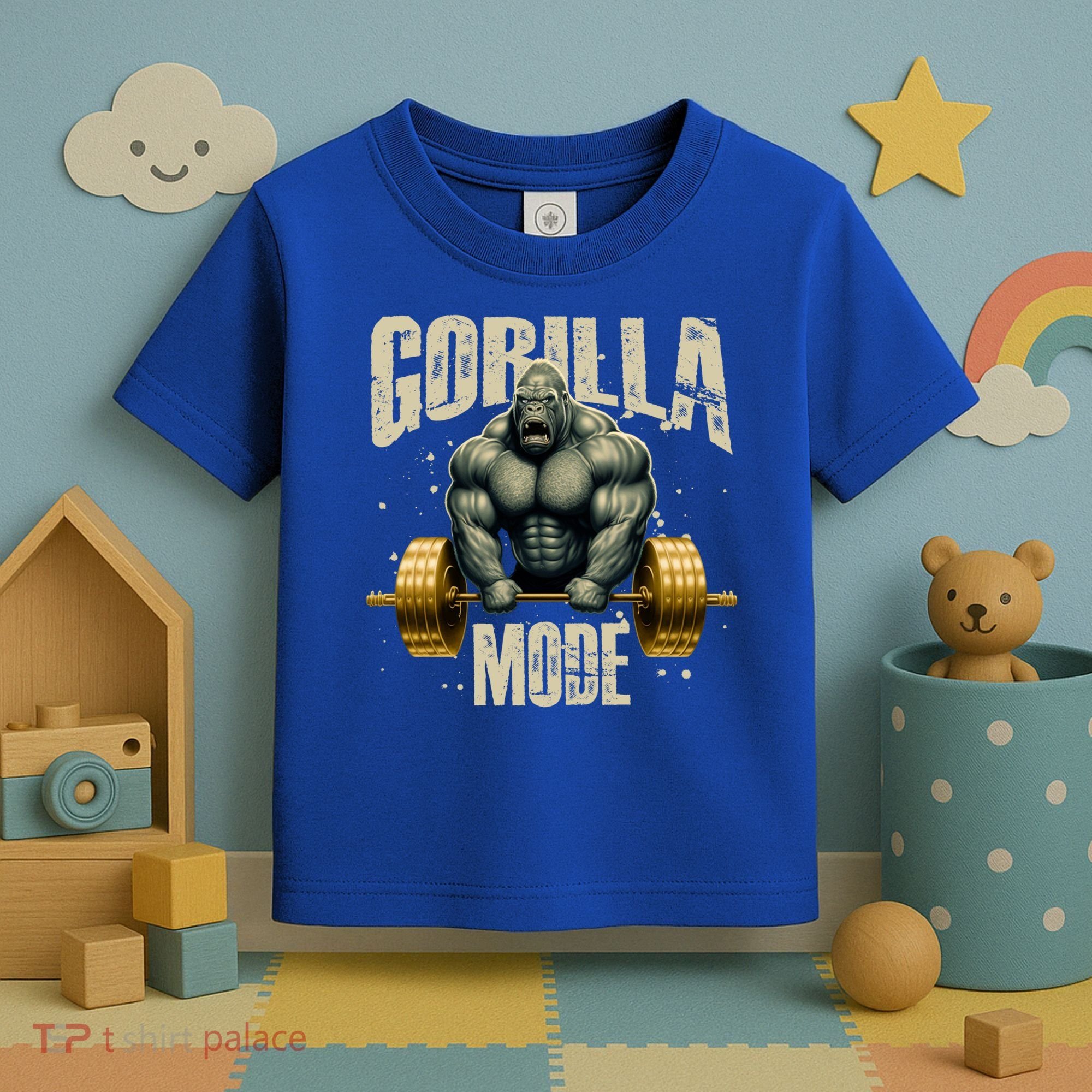 Gorilla Mode Gym Workout Beast Weightlifting Bodybuilding Gift Toddler T-Shirt