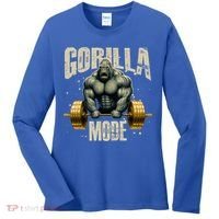 Gorilla Mode Gym Workout Beast Weightlifting Bodybuilding Gift Women's Long Sleeve Shirt thumb 0