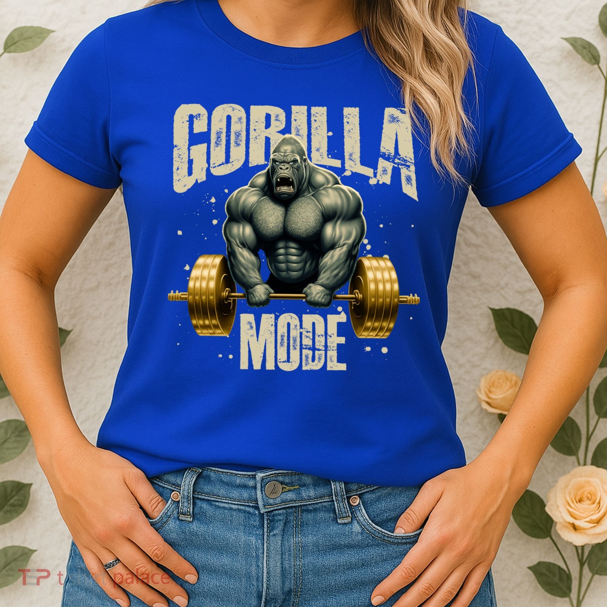 Gorilla Mode Gym Workout Beast Weightlifting Bodybuilding Gift Women's T-Shirt