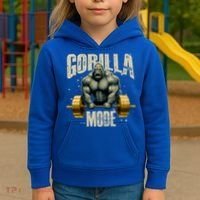 Gorilla Mode Gym Workout Beast Weightlifting Bodybuilding Gift Kids Hoodie thumb 3