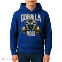 Gorilla Mode Gym Workout Beast Weightlifting Bodybuilding Gift Kids Hoodie thumb 4