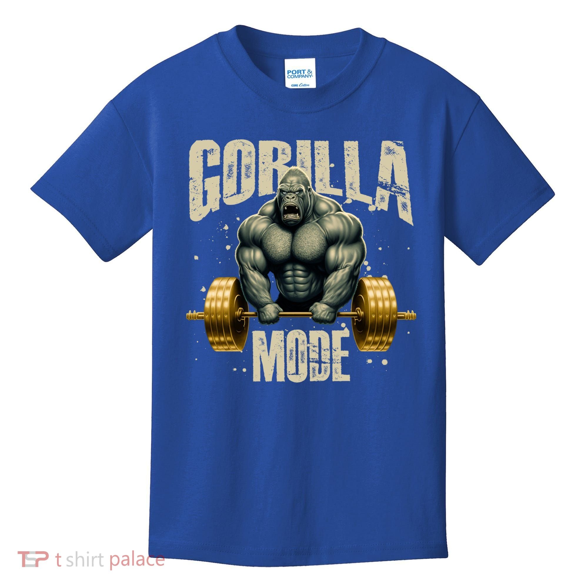 Gorilla Mode Gym Workout Beast Weightlifting Bodybuilding Gift Kids T-Shirt