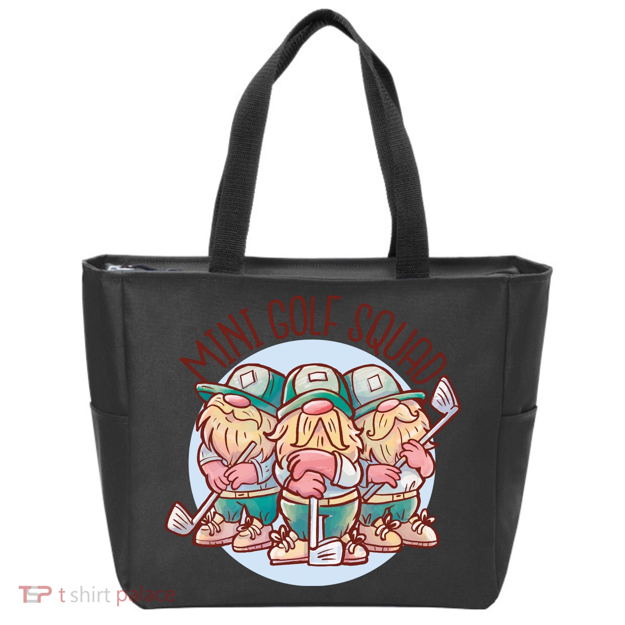 Gnomes Mini Golf Squad Tote Bag
