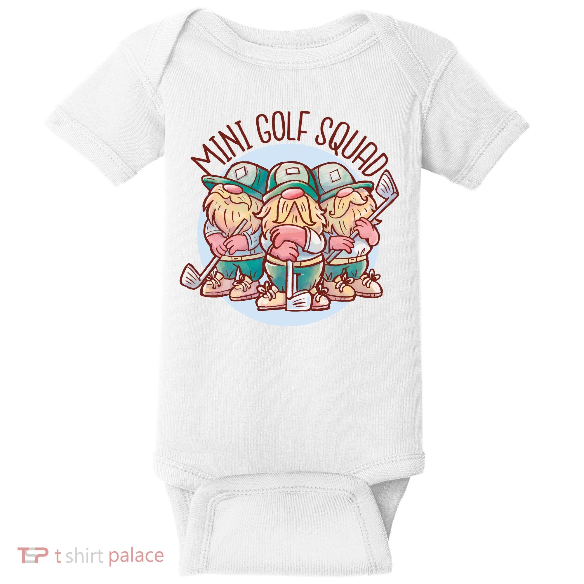 Gnomes Mini Golf Squad Baby Bodysuit