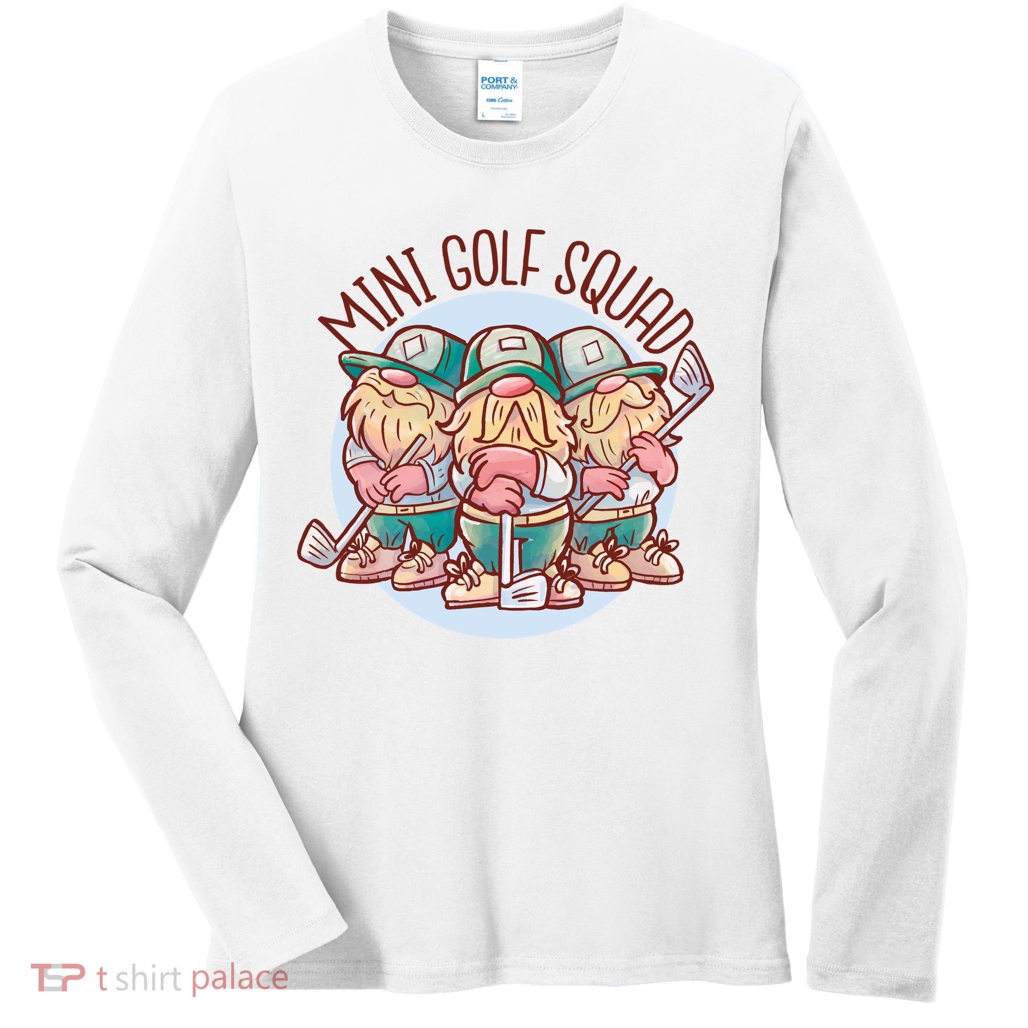 Gnomes Mini Golf Squad Women's Long Sleeve Shirt