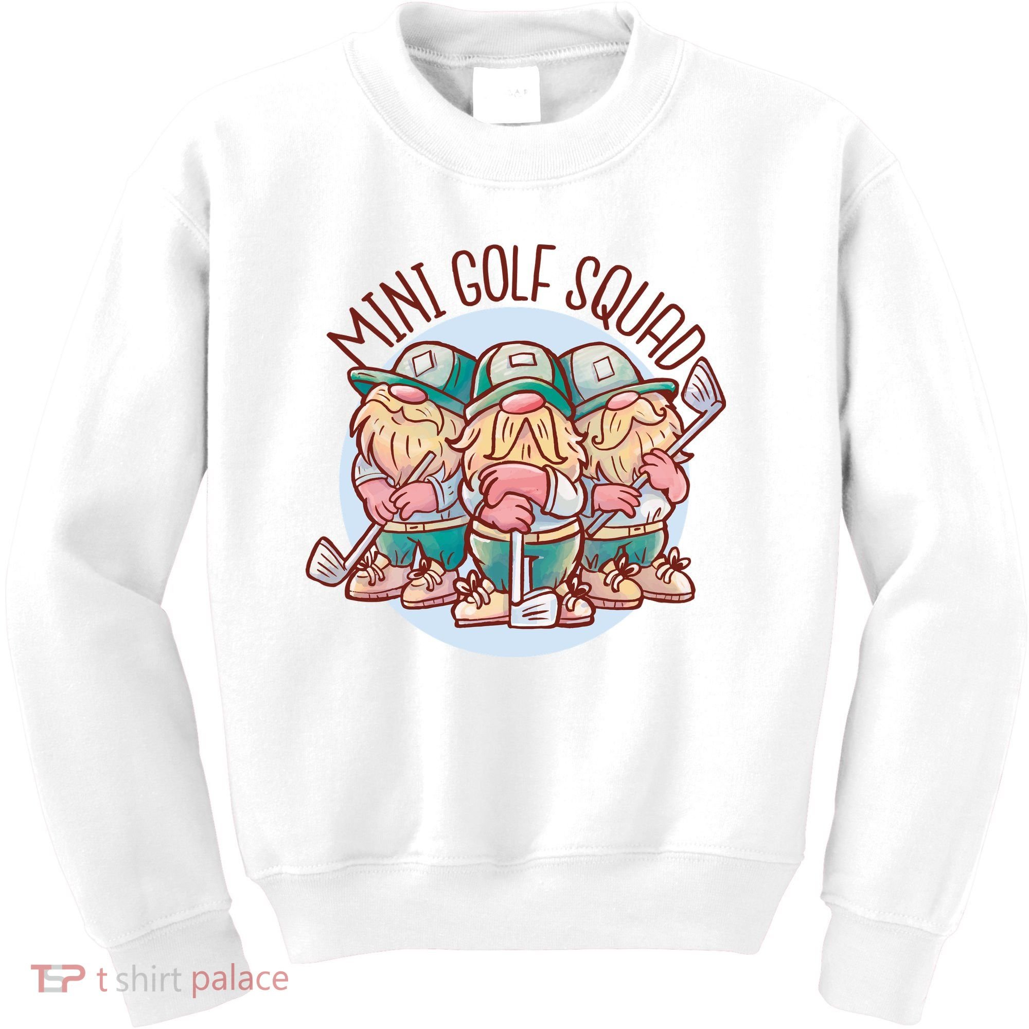 Gnomes Mini Golf Squad Kids Sweatshirt