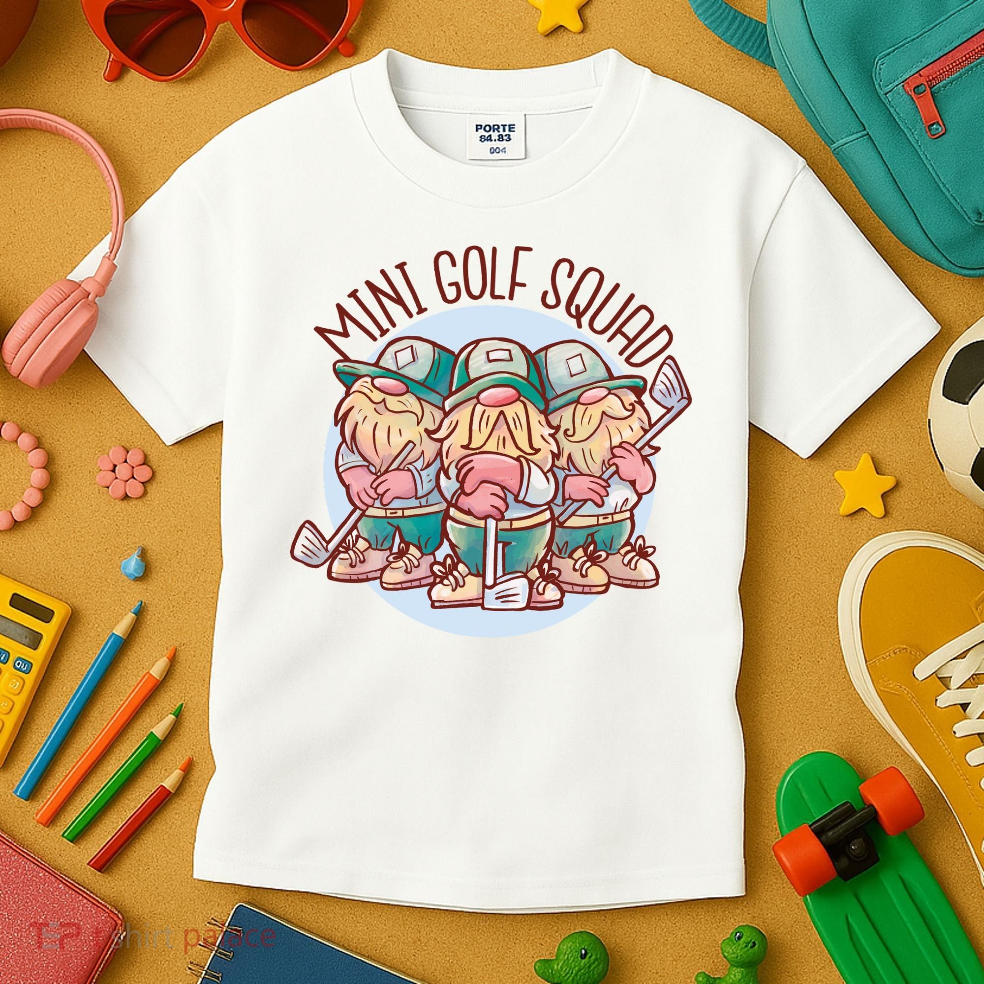 Gnomes Mini Golf Squad Kids T-Shirt