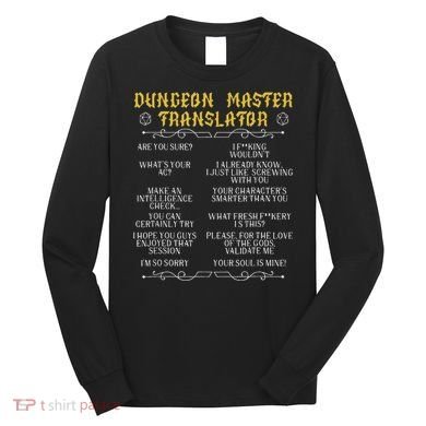 Gaming MasterBoard GameRole Playing GamePlayerDungeon Long Sleeve Shirt