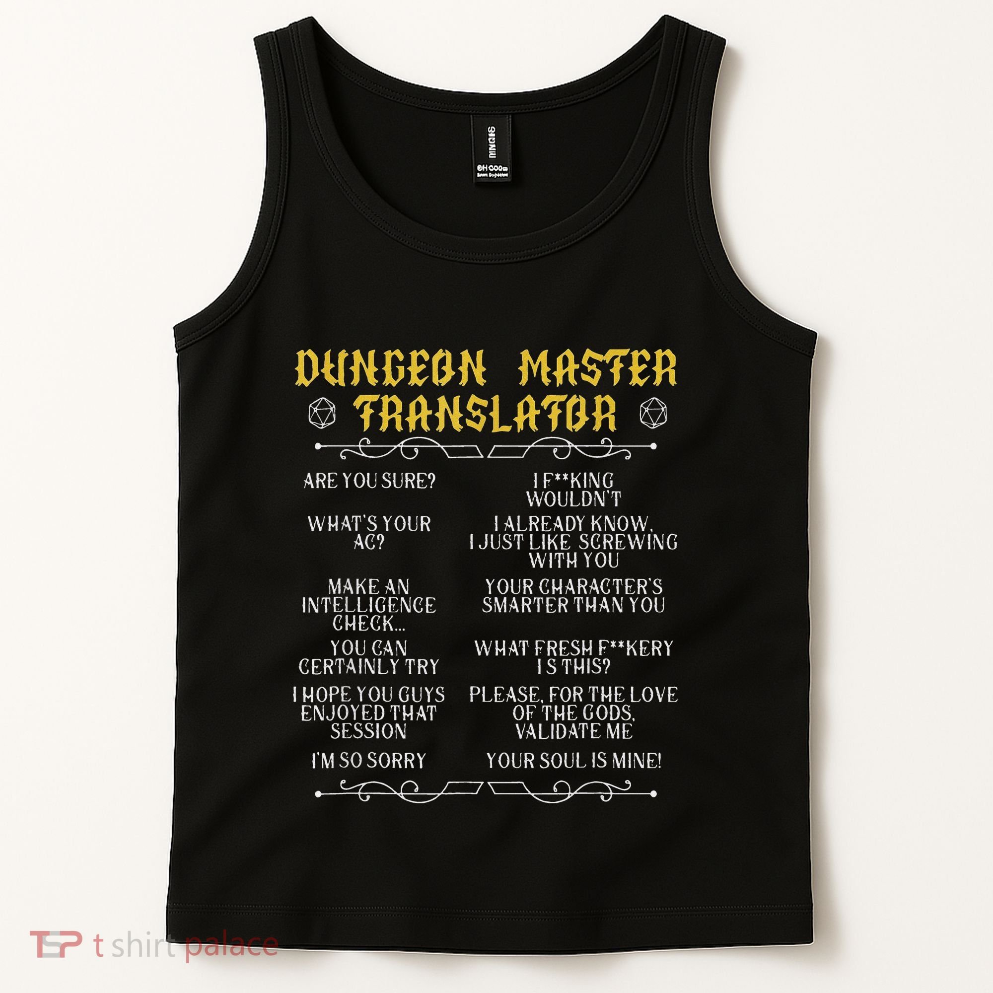 Gaming MasterBoard GameRole Playing GamePlayerDungeon Tank Top