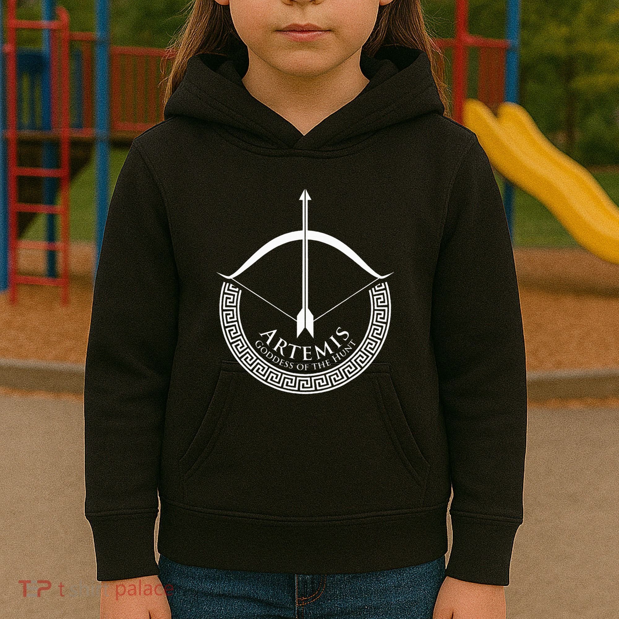 Greek Mythology Gift Ancient Greece Lovers Of Artemis Kids Hoodie