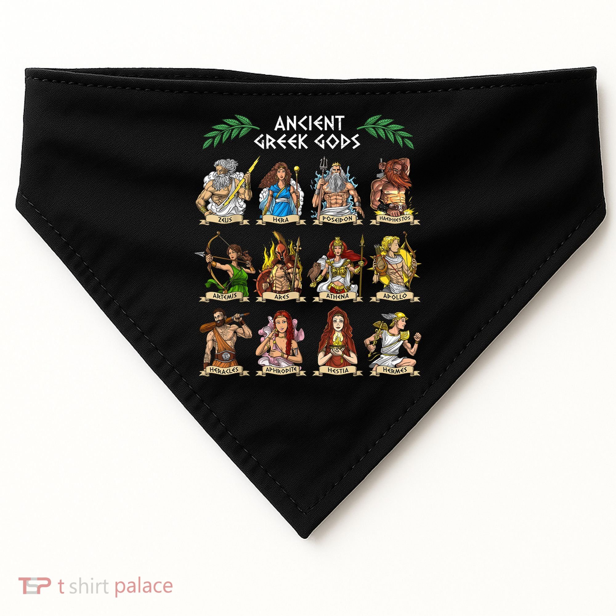 Greek Mythology Gods Ancient Greece USA-Made Doggie Bandana