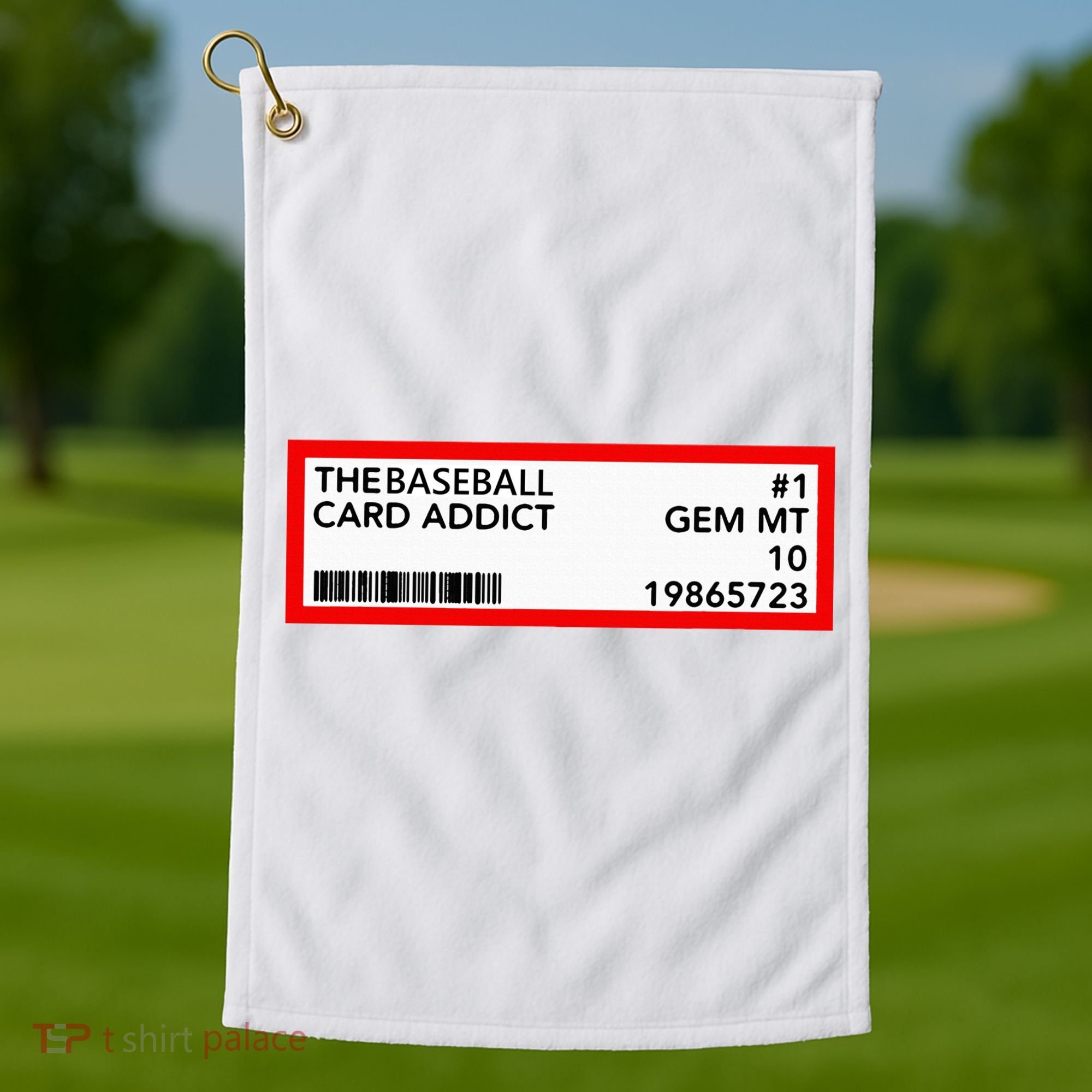 Gem Mint Graded Baseball Card Addict Grade Golf Towel