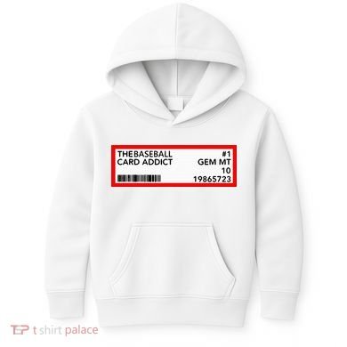 Gem Mint Graded Baseball Card Addict Grade Kids Hoodie