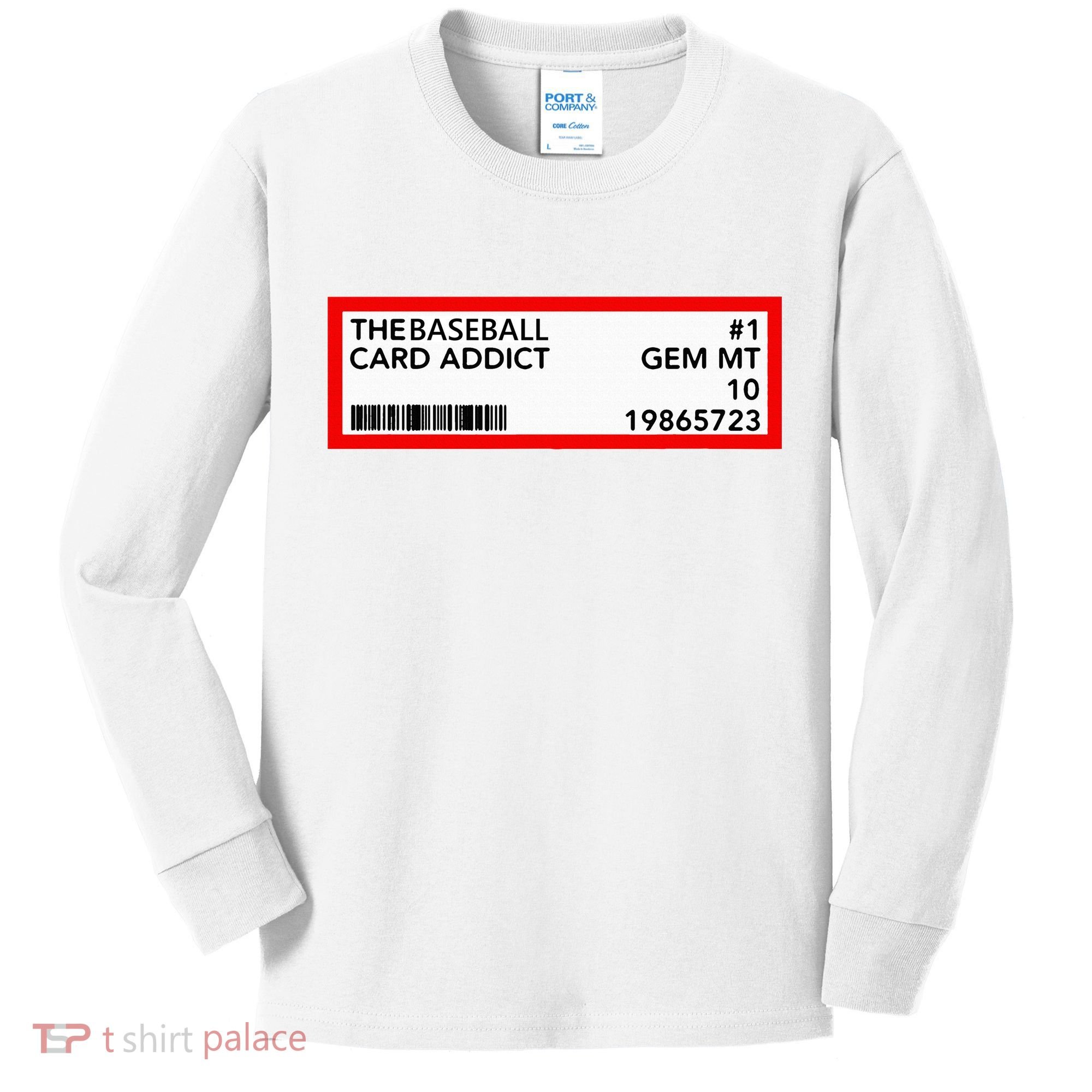 Gem Mint Graded Baseball Card Addict Grade Kids Long Sleeve Shirt