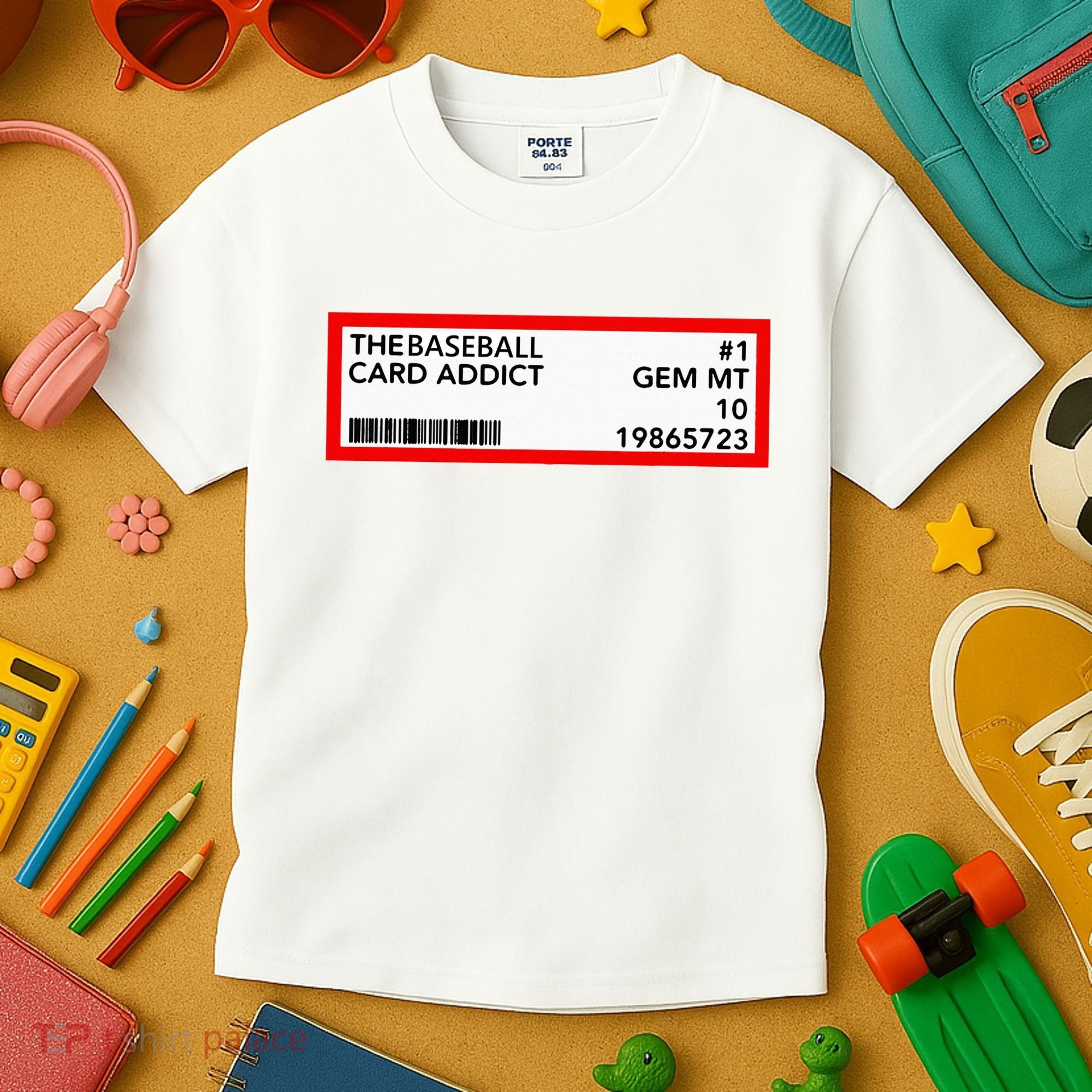 Gem Mint Graded Baseball Card Addict Grade Kids T-Shirt