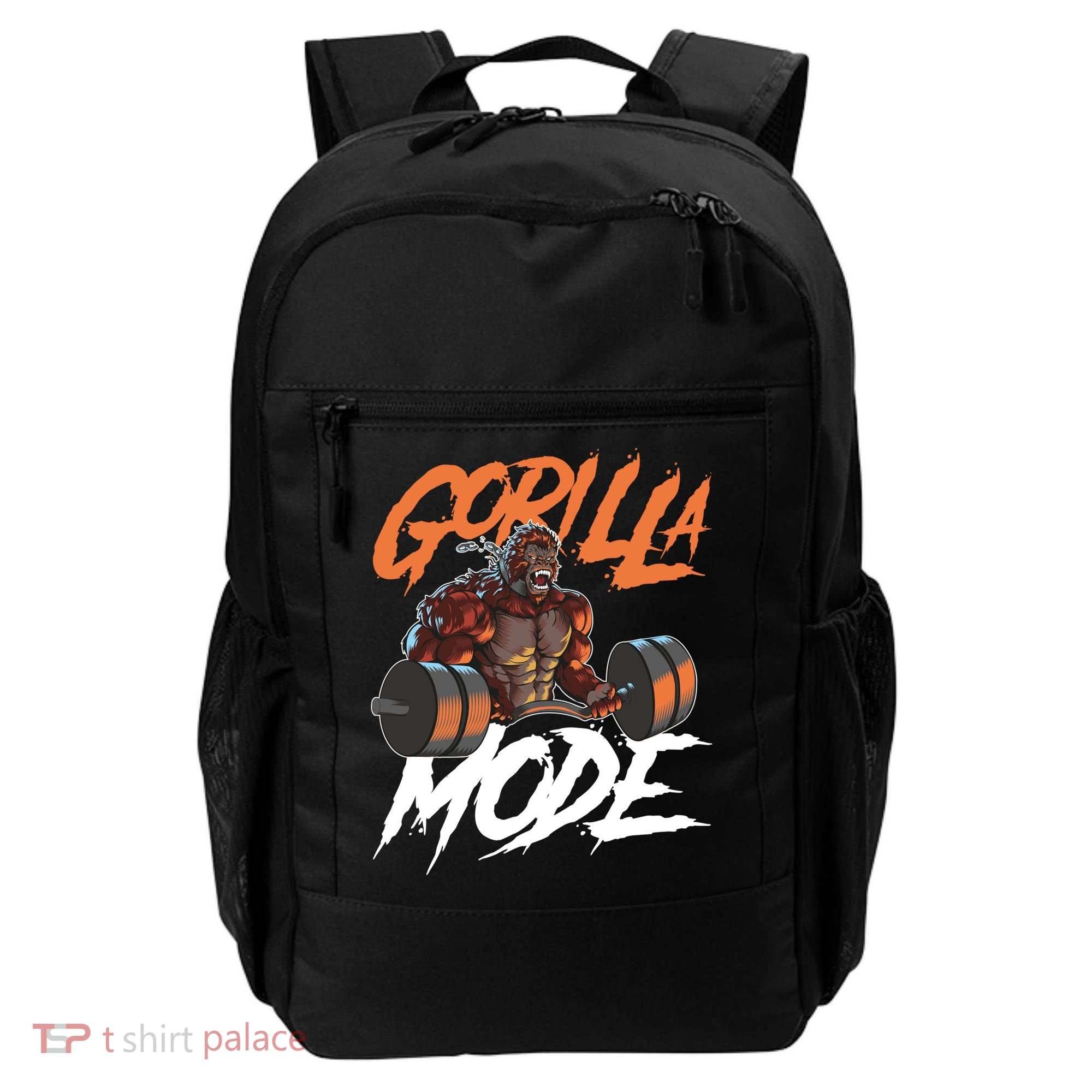Gorilla Mode Gym Beast Workout Weights Lifting Power Gift Backpack