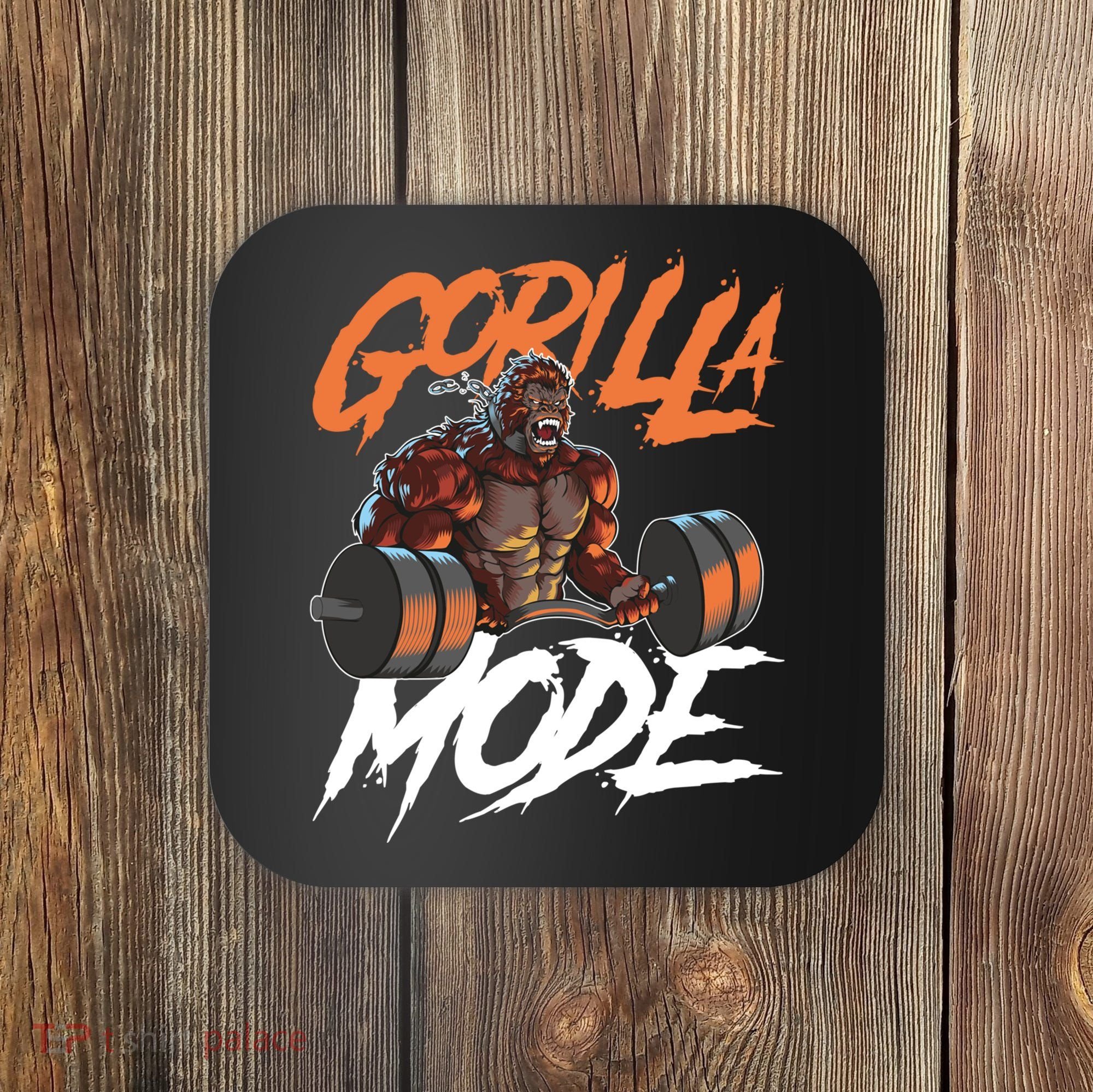 Gorilla Mode Gym Beast Workout Weights Lifting Power Gift Coaster