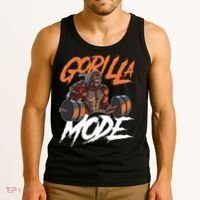 Gorilla Mode Gym Beast Workout Weights Lifting Power Gift Tank Top thumb 3
