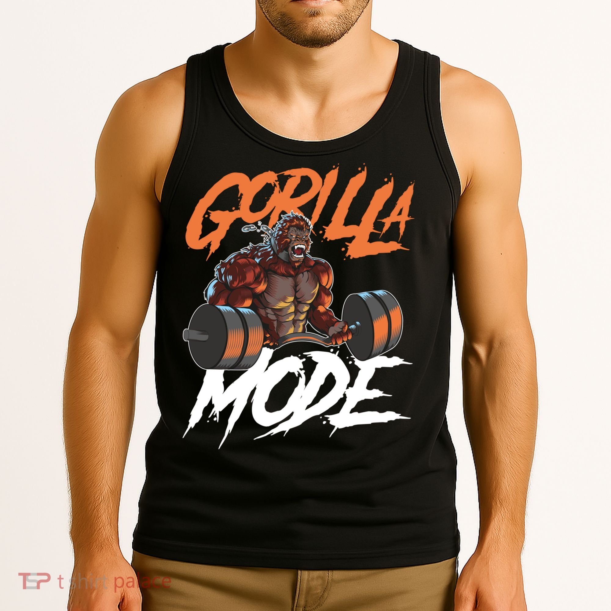 Gorilla Mode Gym Beast Workout Weights Lifting Power Gift Tank Top