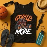 Gorilla Mode Gym Beast Workout Weights Lifting Power Gift Tank Top thumb 4