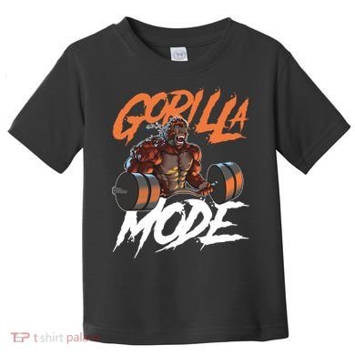 Gorilla Mode Gym Beast Workout Weights Lifting Power Gift Toddler T-Shirt