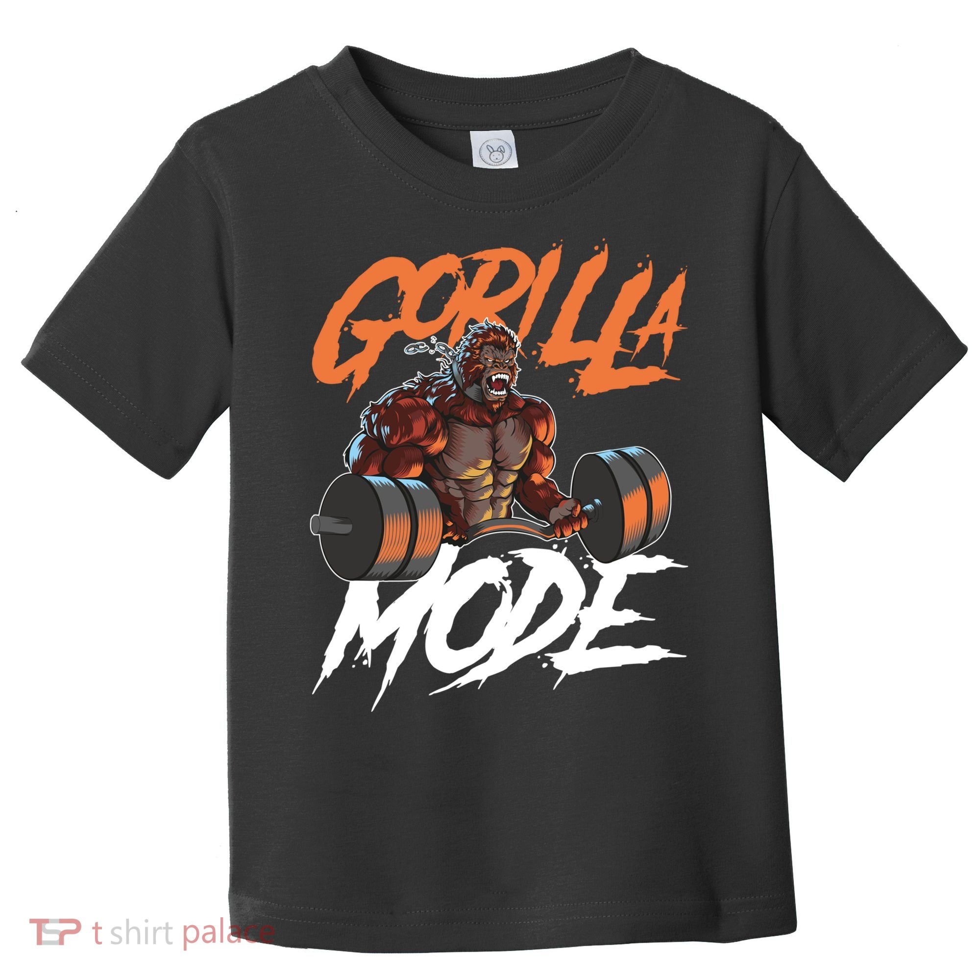 Gorilla Mode Gym Beast Workout Weights Lifting Power Gift Toddler T-Shirt