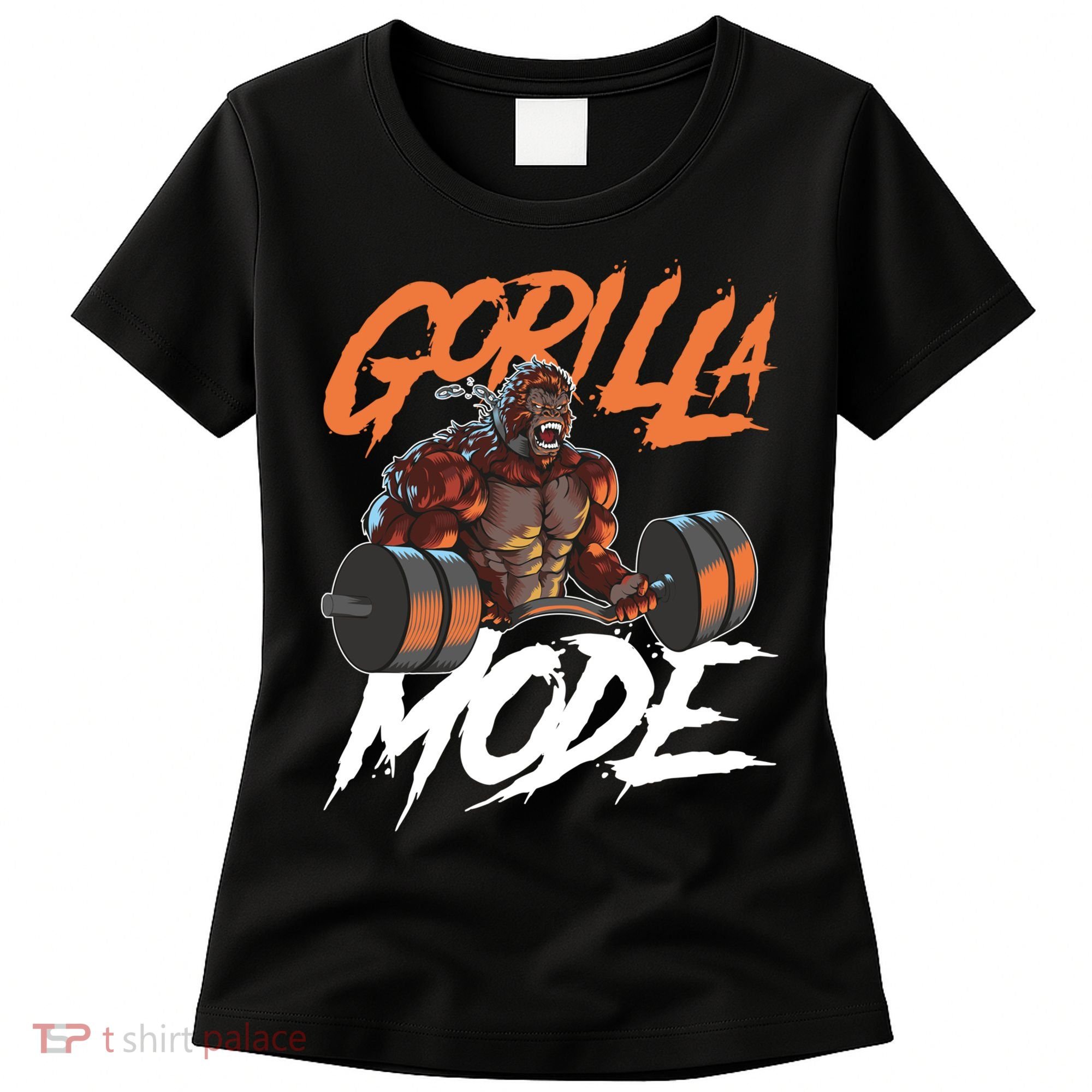 Gorilla Mode Gym Beast Workout Weights Lifting Power Gift Women's T-Shirt
