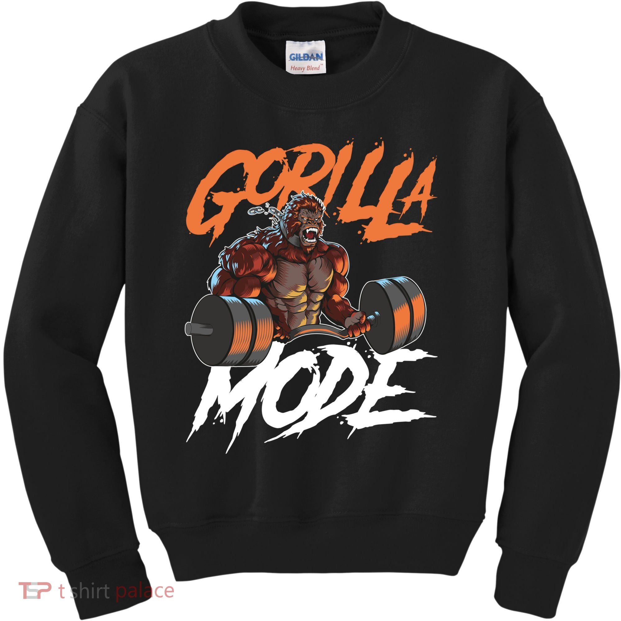 Gorilla Mode Gym Beast Workout Weights Lifting Power Gift Kids Sweatshirt