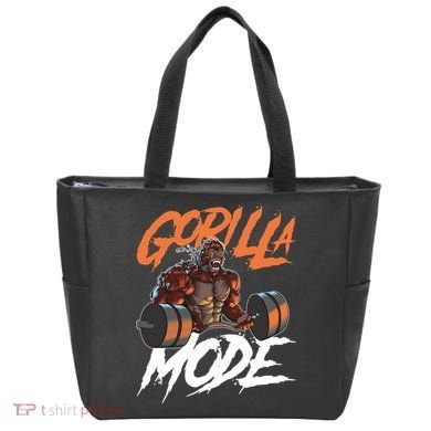 Gorilla Mode Gym Beast Workout Weights Lifting Power Gift Tote Bag