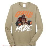 Gorilla Mode Gym Beast Workout Weights Lifting Power Gift Long Sleeve Shirt thumb 0