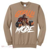 Gorilla Mode Gym Beast Workout Weights Lifting Power Gift Sweatshirt thumb 0