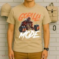 Gorilla Mode Gym Beast Workout Weights Lifting Power Gift T-Shirt thumb 6