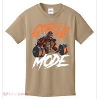 Gorilla Mode Gym Beast Workout Weights Lifting Power Gift Kids T-Shirt thumb 0