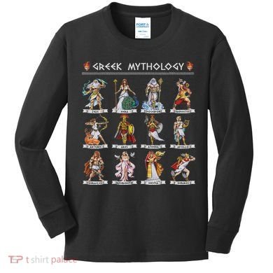 Greek Mythology Gods Ancient Greece Kids Long Sleeve Shirt