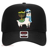 Glowing Menorah Hanukkah Llama Cute Alpaca Chanukah Hat thumb 0