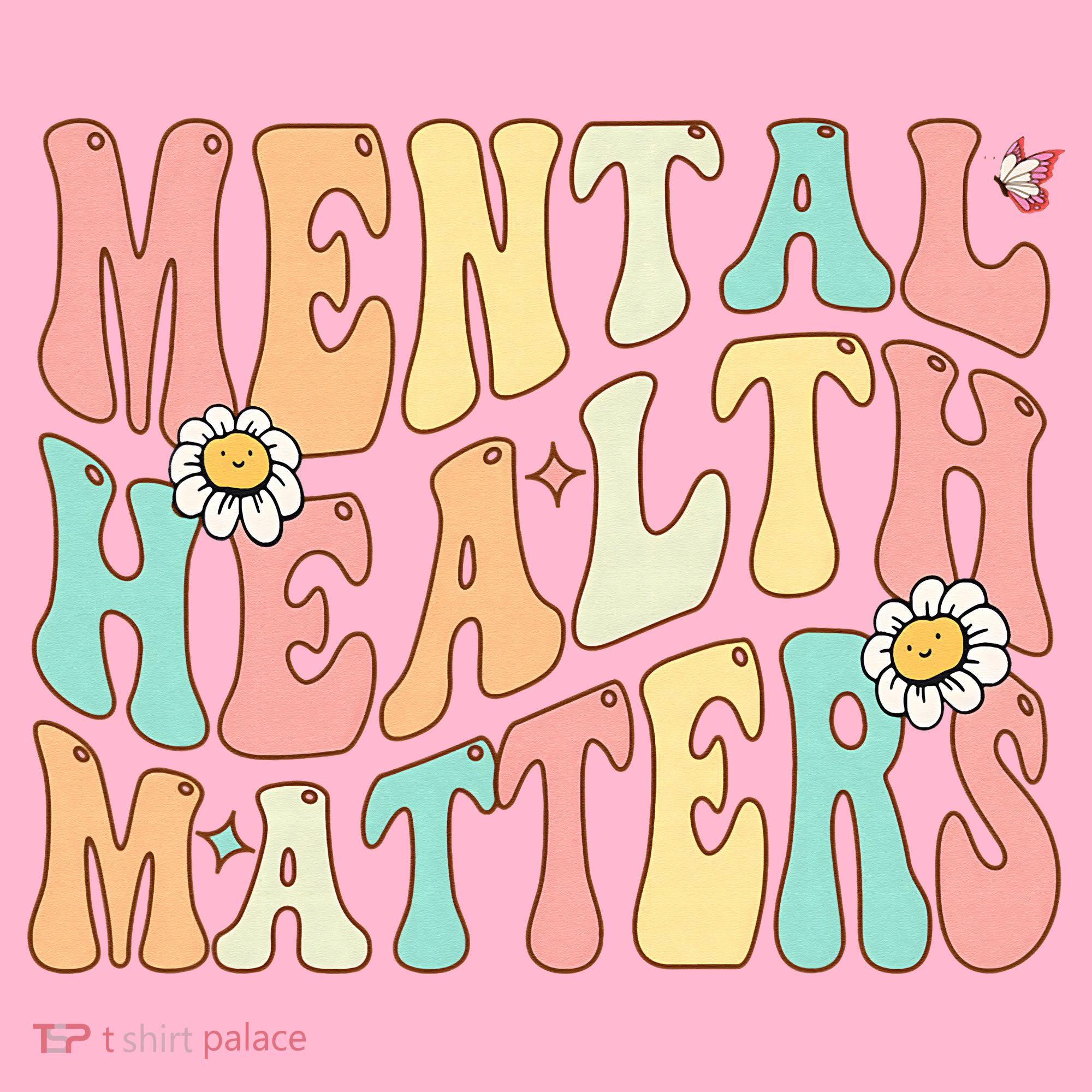 Groovy Mental Health Matters Human Brain Illness Awareness Coaster
