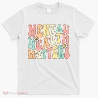 Groovy Mental Health Matters Human Brain Illness Awareness T-Shirt thumb 0