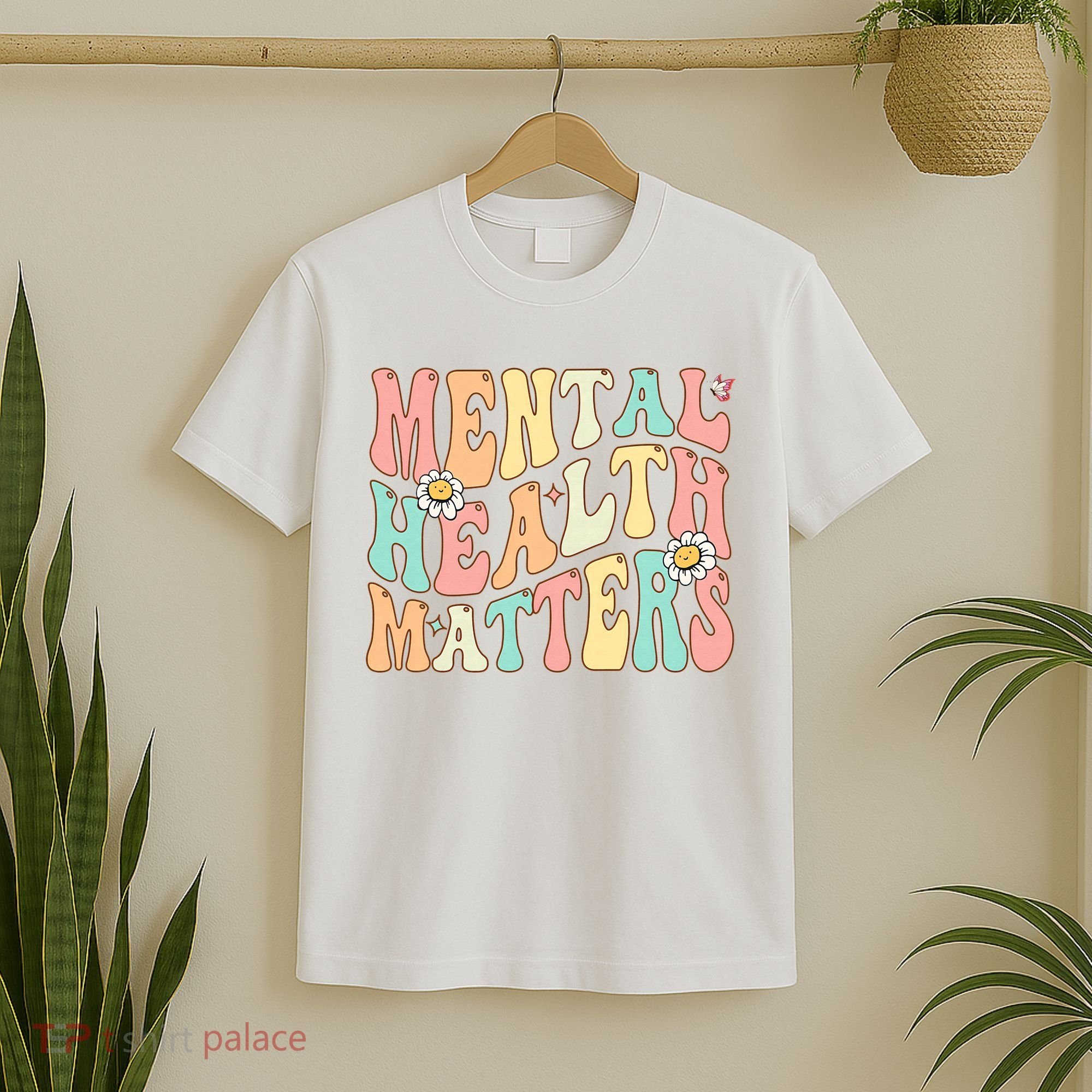 Groovy Mental Health Matters Human Brain Illness Awareness T-Shirt