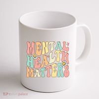 Groovy Mental Health Matters Human Brain Illness Awareness Coffee Mug thumb 1